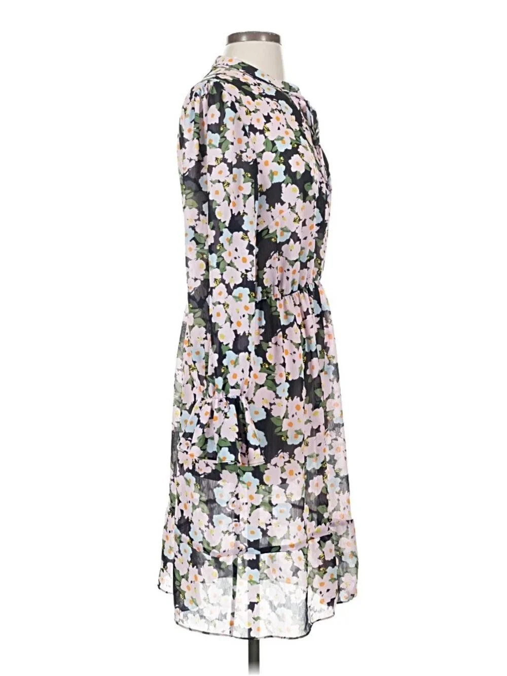 J Crew Mercantile Floral Midi Dress Size S Sheer Romantic Cottagecore Feminine - Picture 5 of 7